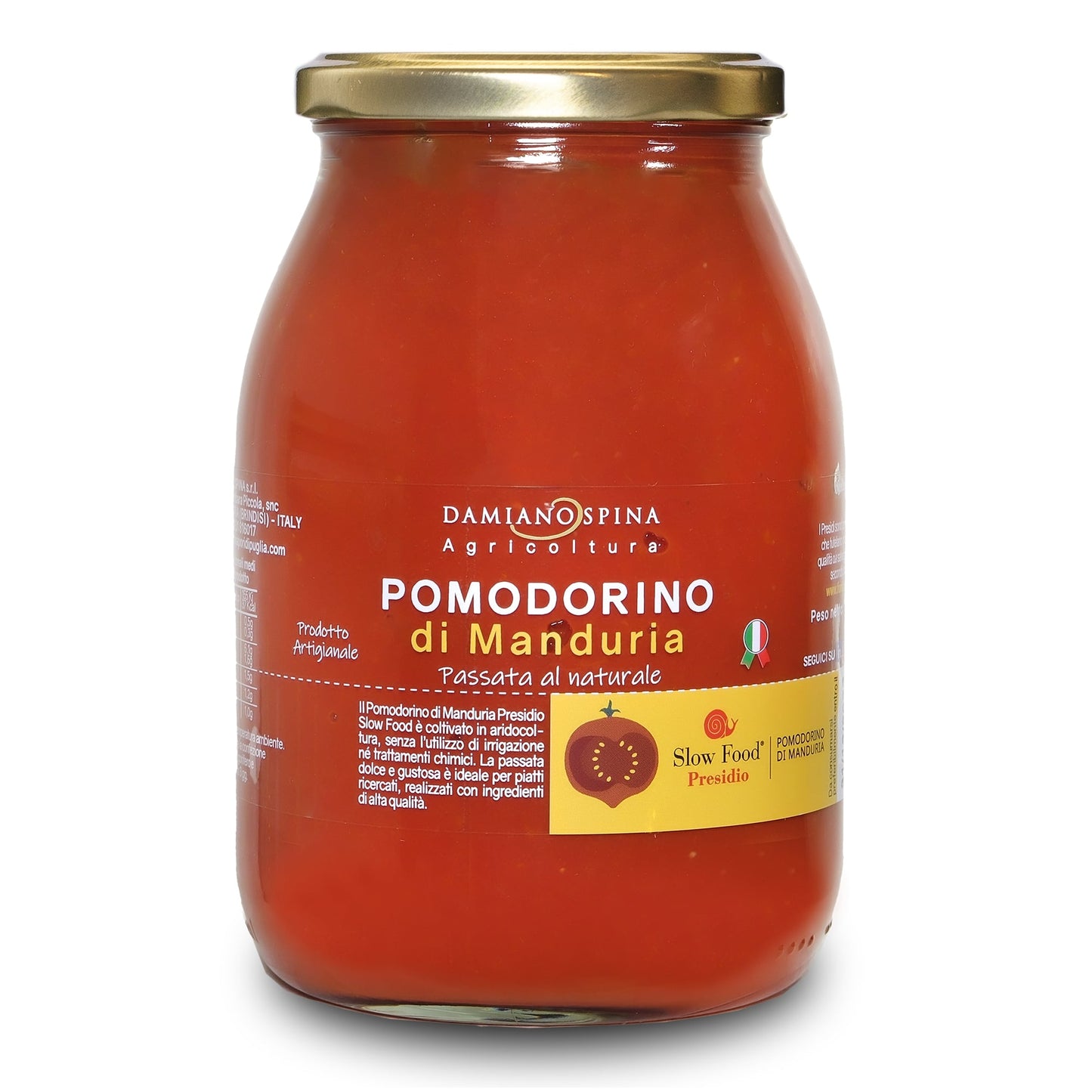 Pomodorino di Manduria Passata al Naturale Presidio Slow Food 1000 g