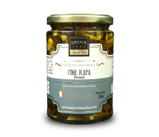 Cime di rapa con peperoncino con olio evo 330 g