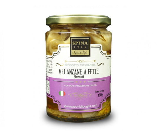 Melanzane a Fette con peperoncino con olio evo 330 g