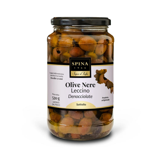 Olive nere Leccino denocciolate sottolio 520g